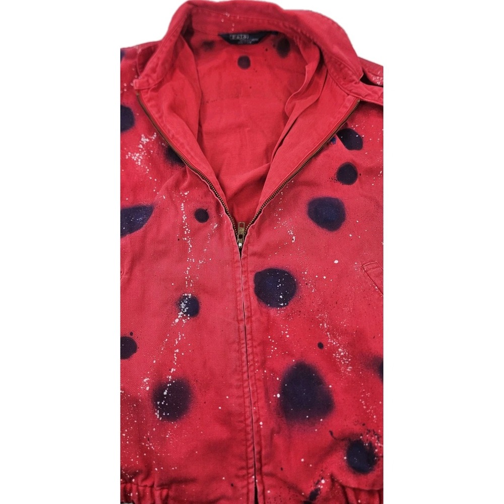 Vtg Red Polo Ralp Lauren Medium Zip Harrington Jacket USA made Custom Reworked - Picture 5 of 14